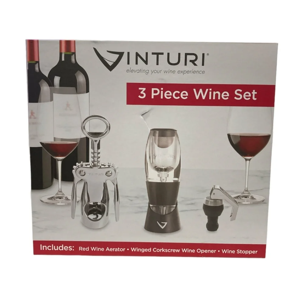 Vinturi 3 Piece Deluxe Wine Bundle (Stopper, Aerator, Corkscrew) - Picture 3 of 5